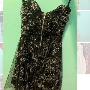 Black glitter homecoming dress